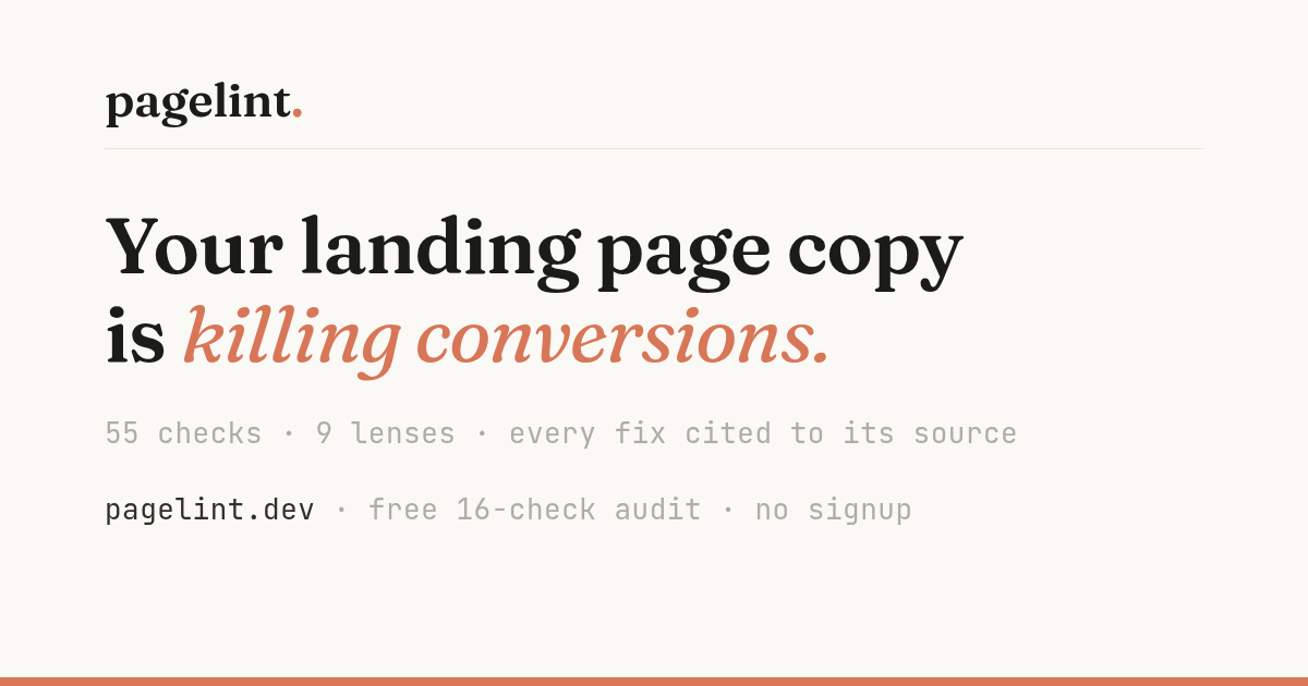 Solo dev in Kyiv: I built a landing page copy auditor and ran it on 24 big SaaS homepages
